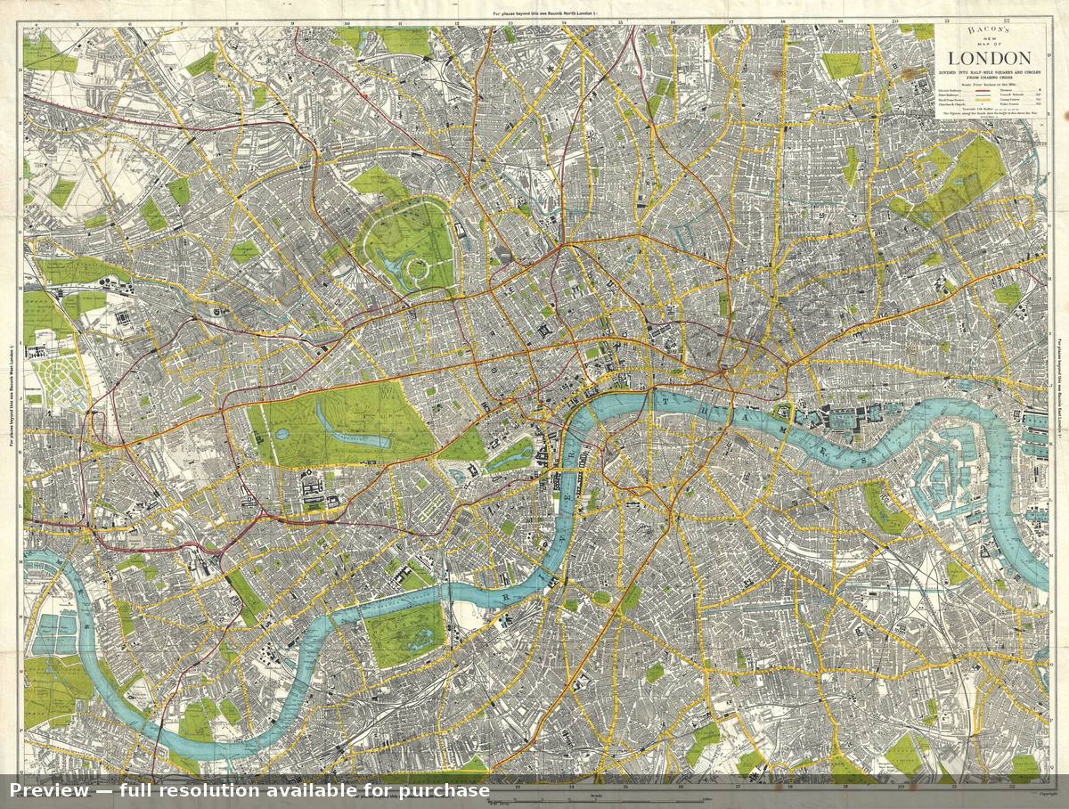 Antique map: London 2, 1890, 1890