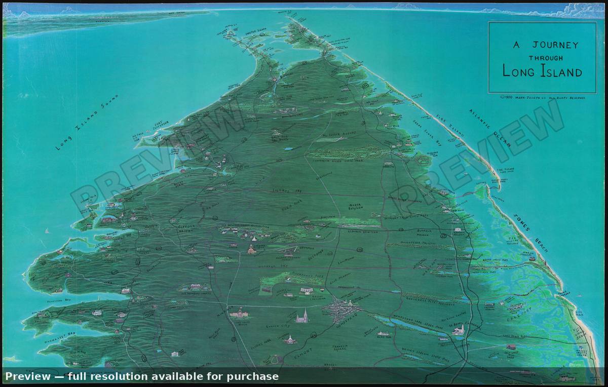 Antique map: Long Island, 1980, 1980