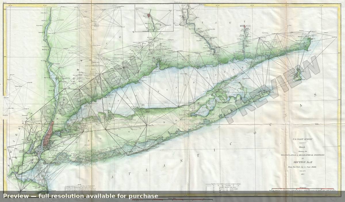 Antique map: Long Island, 1877, 1877