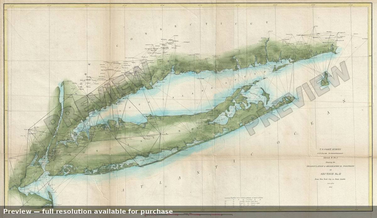 Antique map: Long Island 2, 1851, 1851