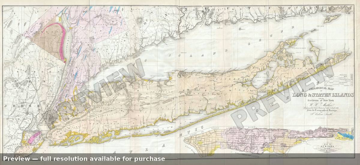 Antique map: Long Island 5, 1842, 1842