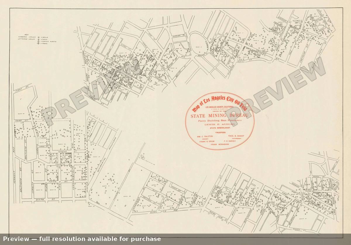 Antique map: Los Angeles Oil, 1905, 1905