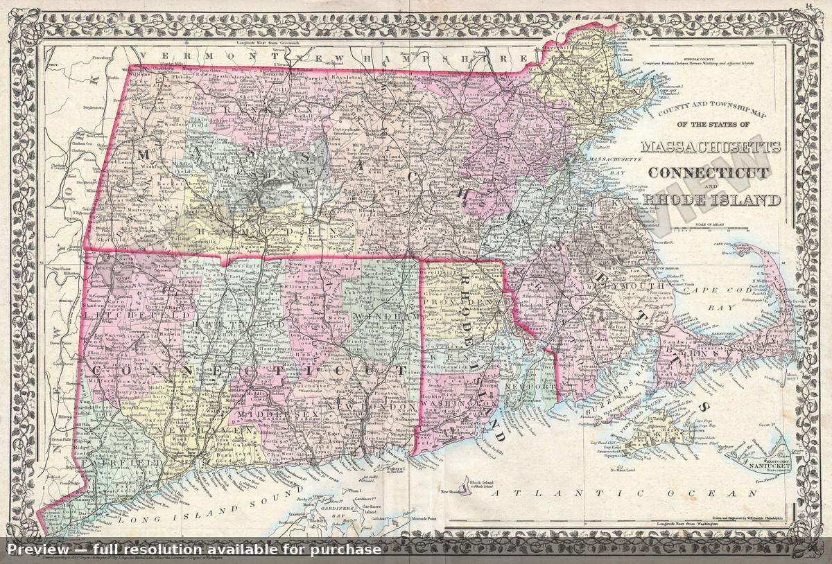 Antique map: MACTRI, 1873, 1873