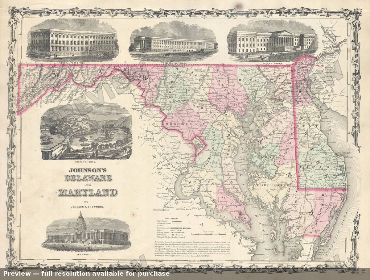 Antique map: MDDE, 1861, 1861