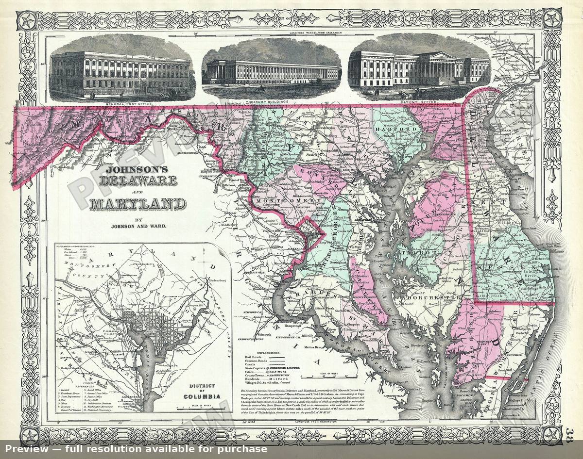 Antique map: MDDE, 1863, 1863