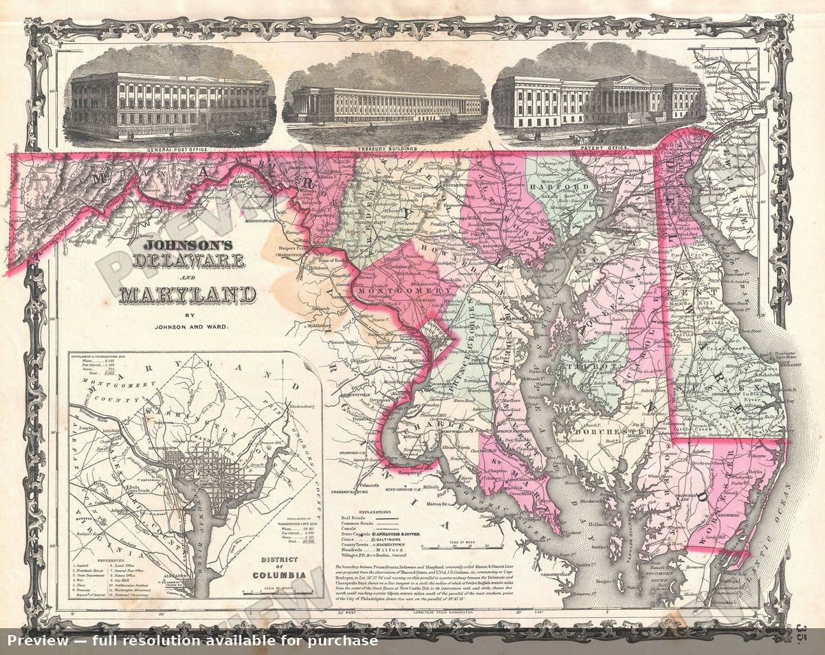 Antique map: MDDE, 1862, 1862