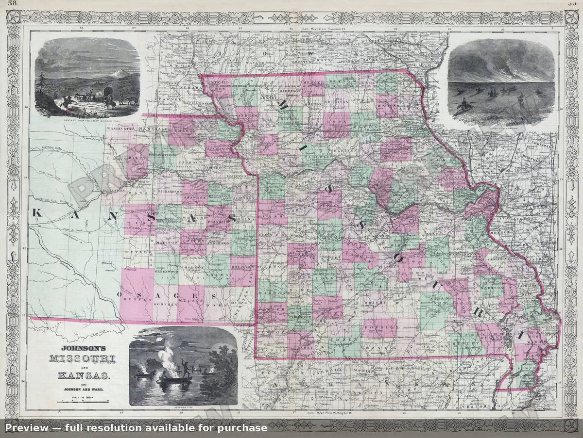 Antique map: MIKA, 1864, 1864