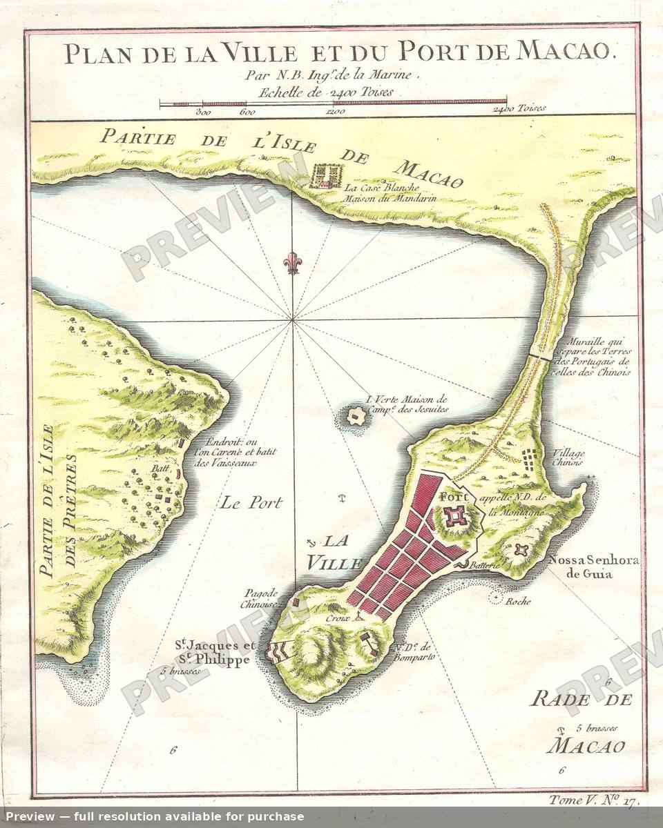 Antique map: Macao, 1748, 1748