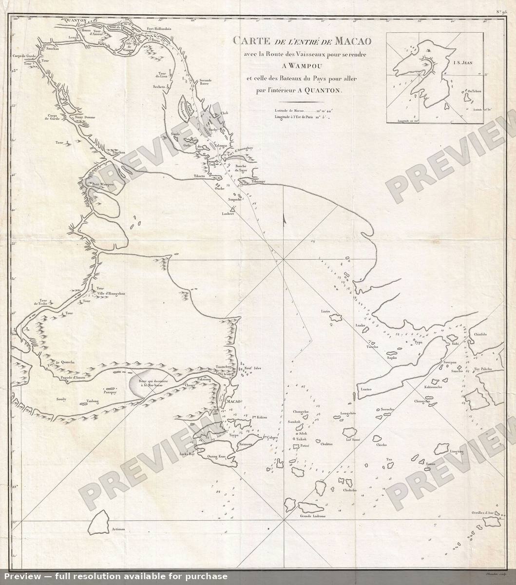 Antique map: Macao Hong Kong, 1808, 1808