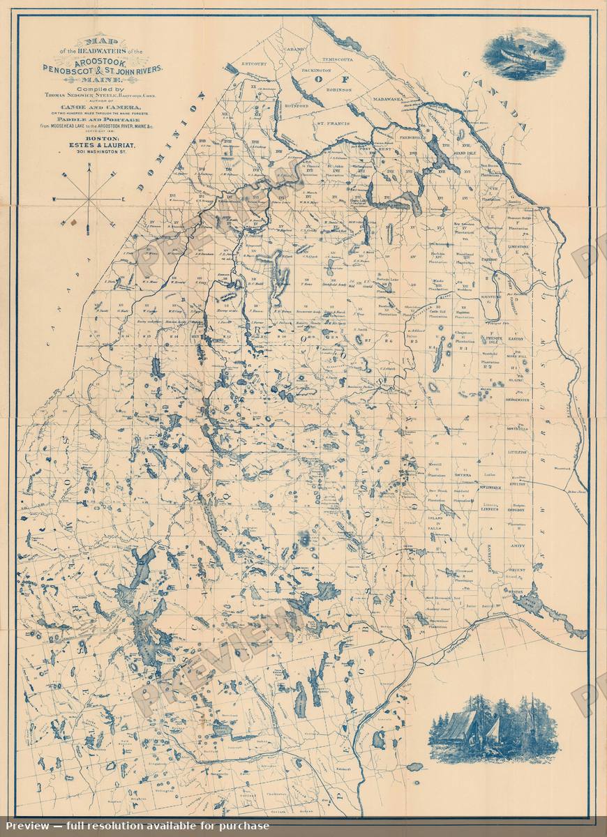 Antique map: Maine, 1881, 1881