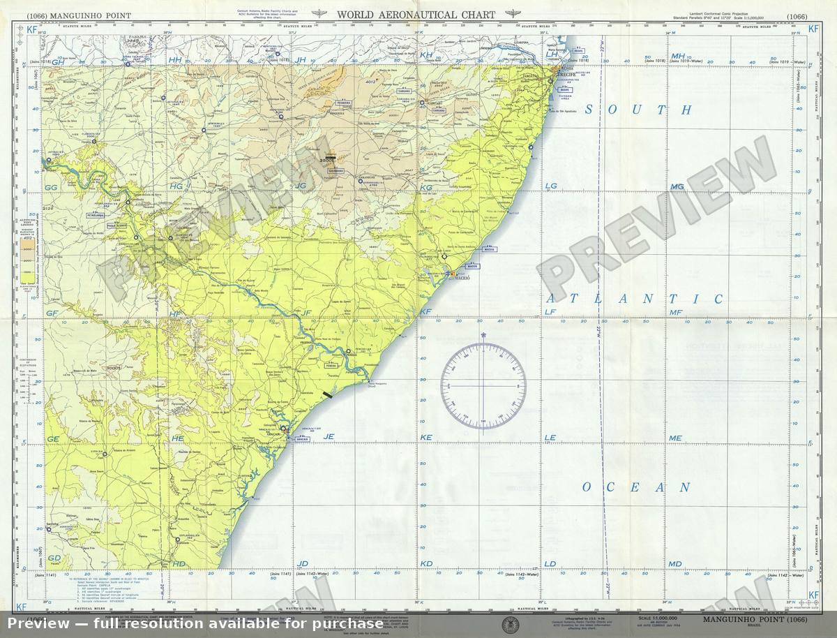Antique map: Manguinho Point, 1956, 1956