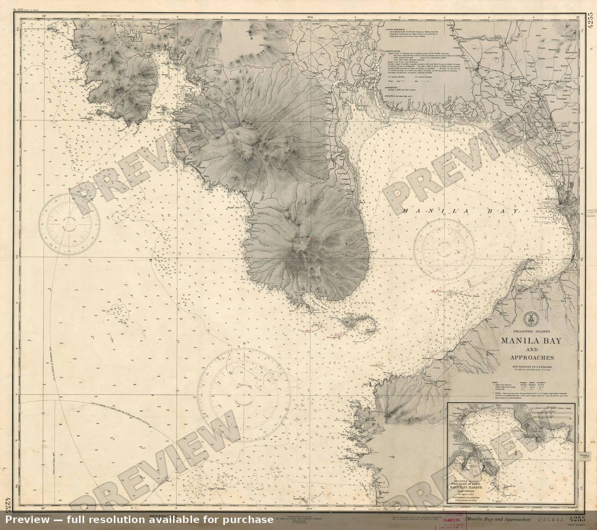 Antique map: Manila, 1944