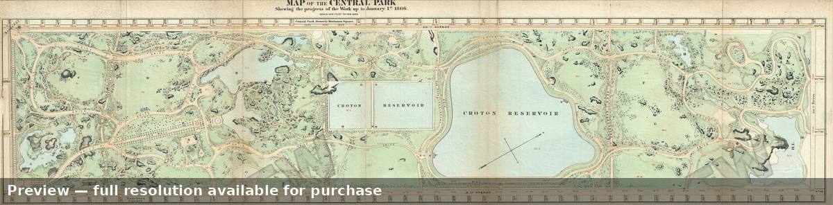 Antique map: Map Central Park Jan, 1866, 1866