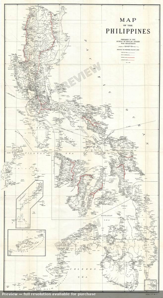 Antique map: Map Philippines, 1905, 1905