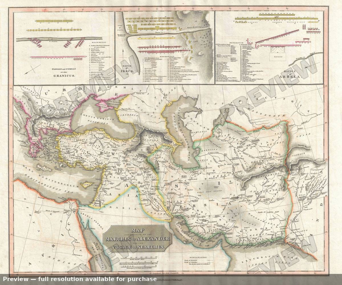 Antique map: Marchesof Alexander, 1829, 1829