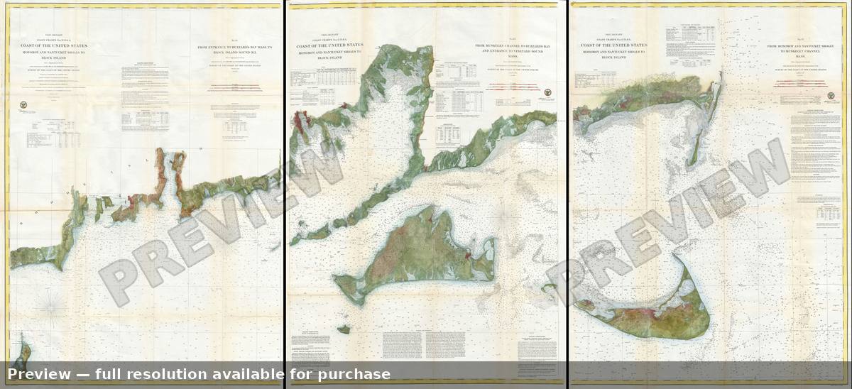 Antique map: Marthas Vineyard Nantucket 2, 1860, 1860
