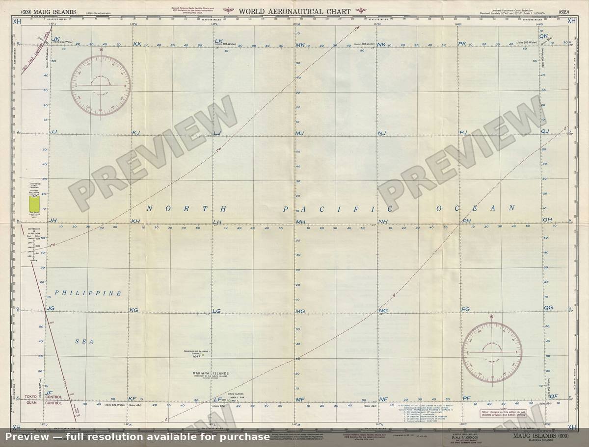 Antique map: Maug Islands, 1951, 1951