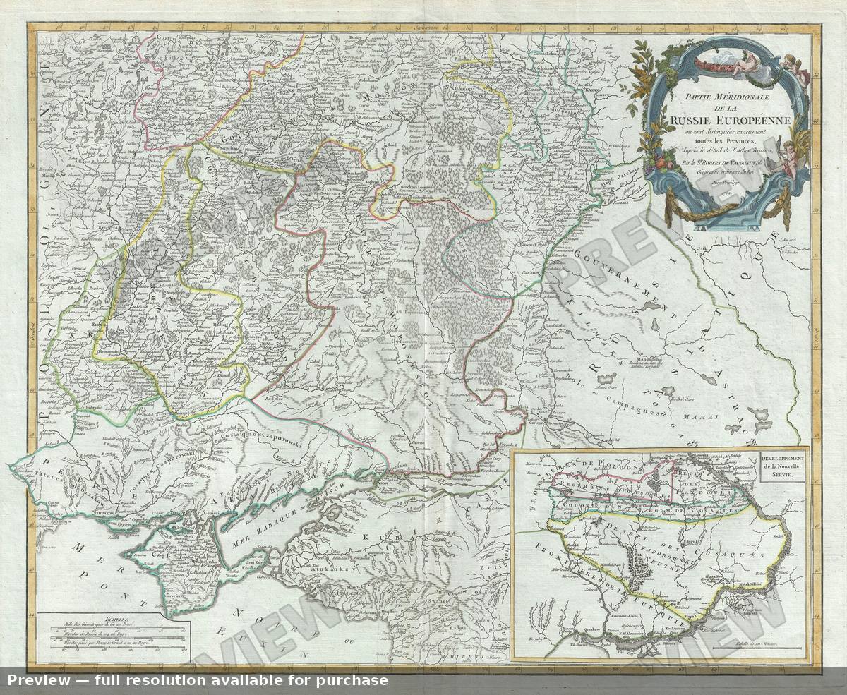 Antique map: Meridionale Russie, 1757, 1757