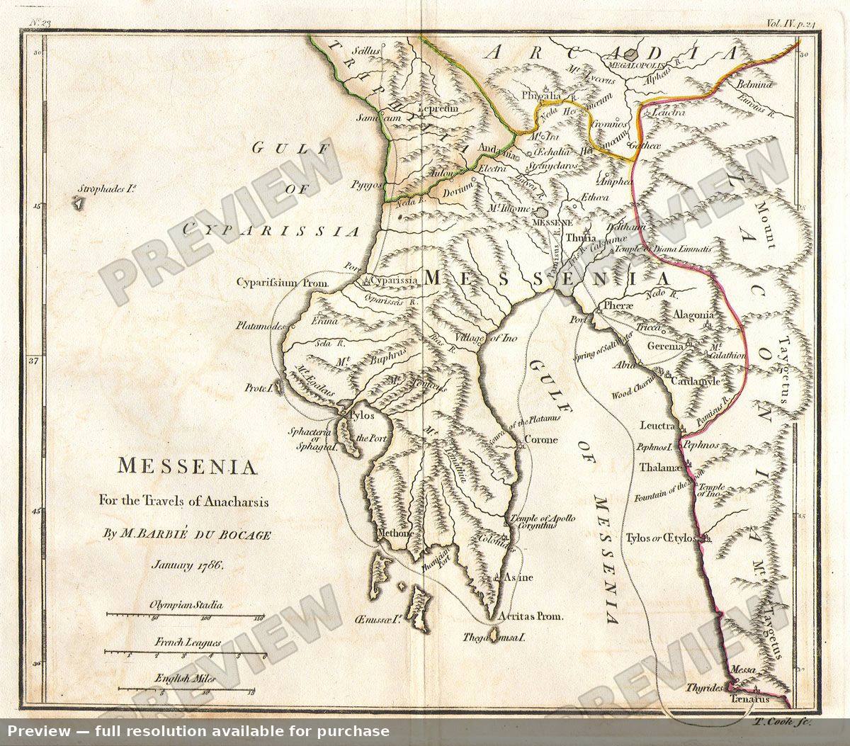 Antique map: Messemoa, 1793