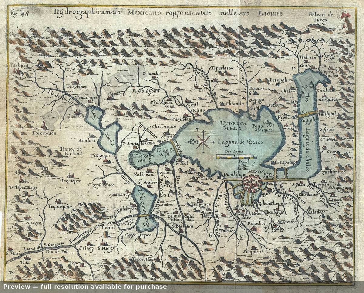 Antique map: Mexico, 1721, 1721