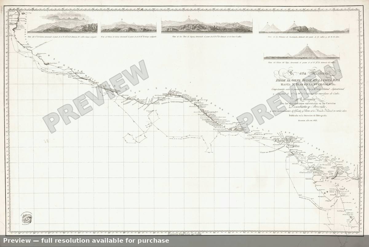 Antique map: Mexico Guatemala, 1822