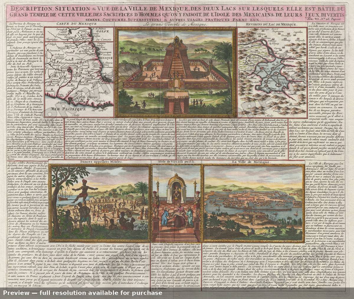 Antique map: Mexique, 1719