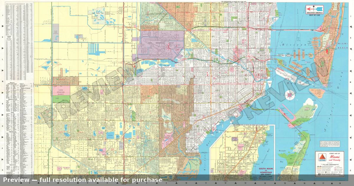 Antique map: Miami Vicinity, 1973, 1973