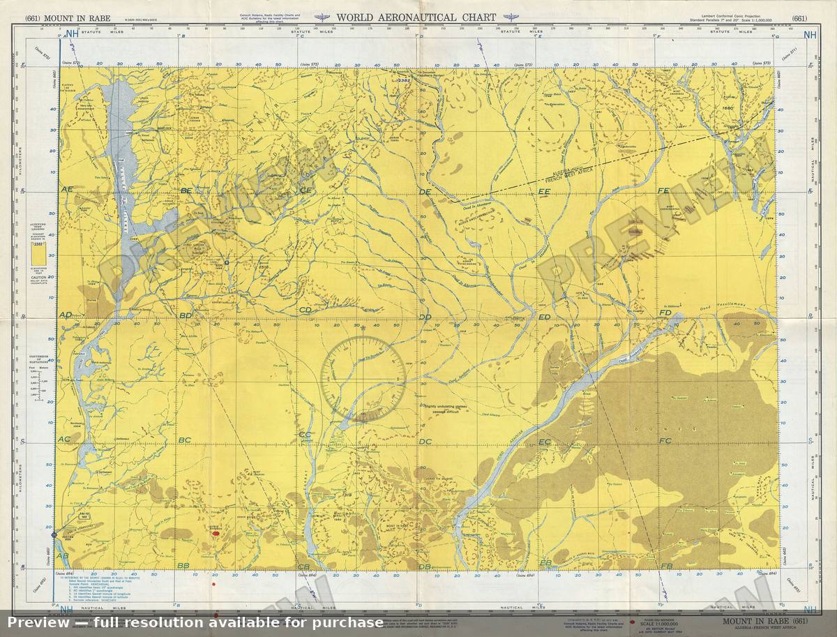 Antique map: Mount In Rabe, 1954, 1954