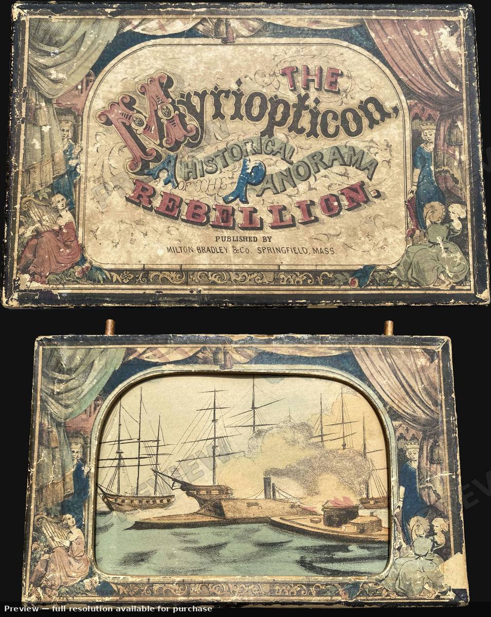 Antique map: Myriopticon Rebellion, 1866, 1866
