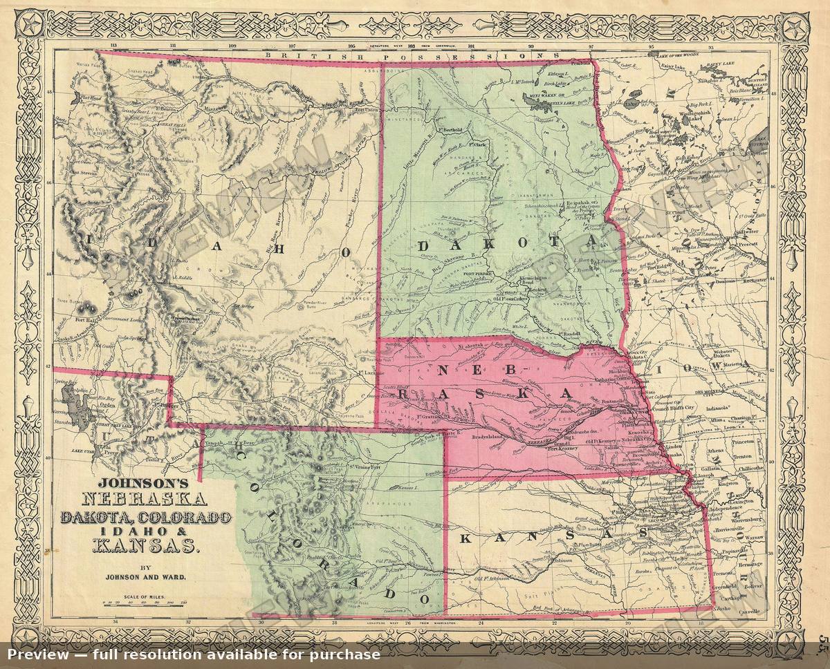 Antique map: NEDKCOIAKA, 1864, 1864