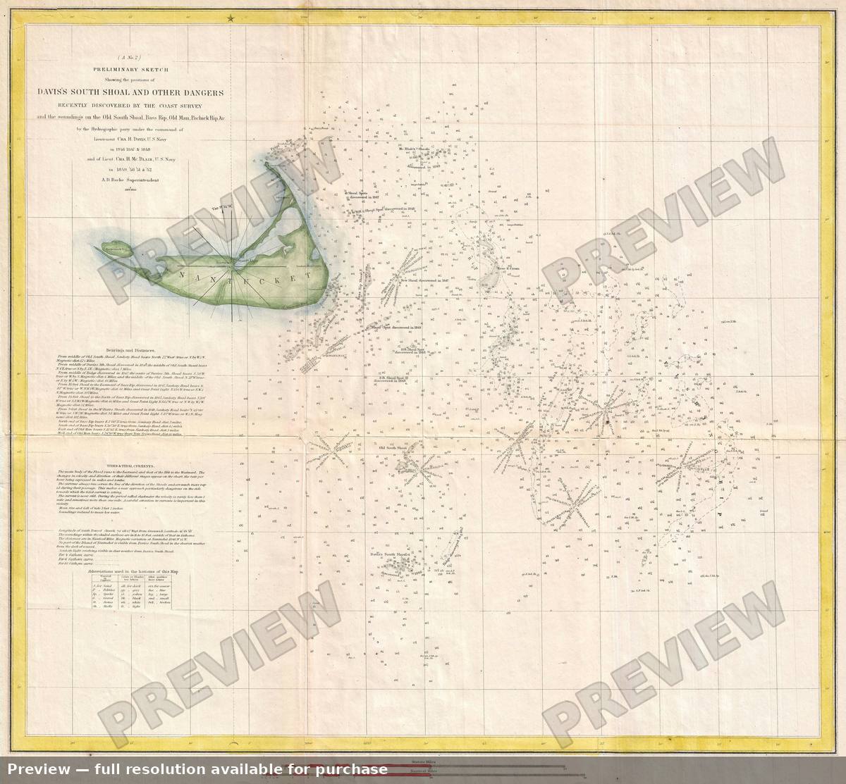 Antique map: Nantucket, 1853, 1853