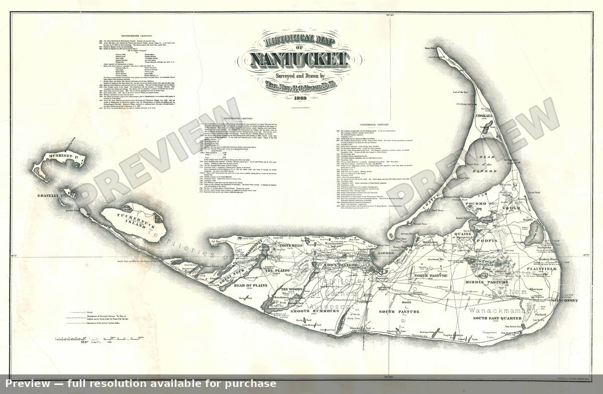 Antique map: Nantucket Ewer, 1886, 1886