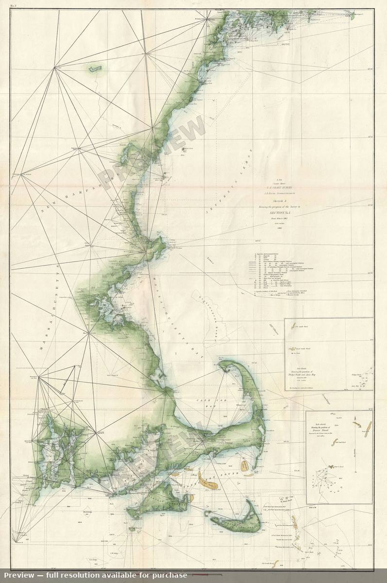 Antique map: New England, 1862, 1862