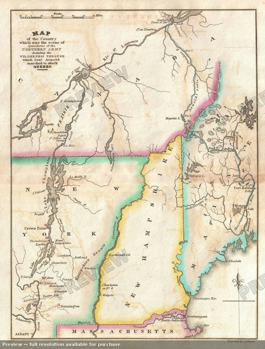 Antique map: New Hampshire, 1832
