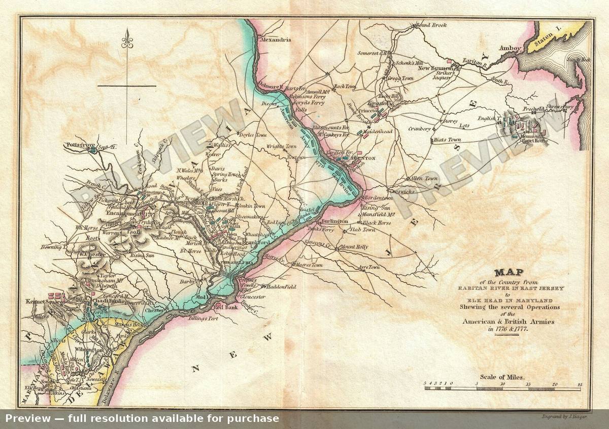 Antique map: New Jersey, 1832, 1832