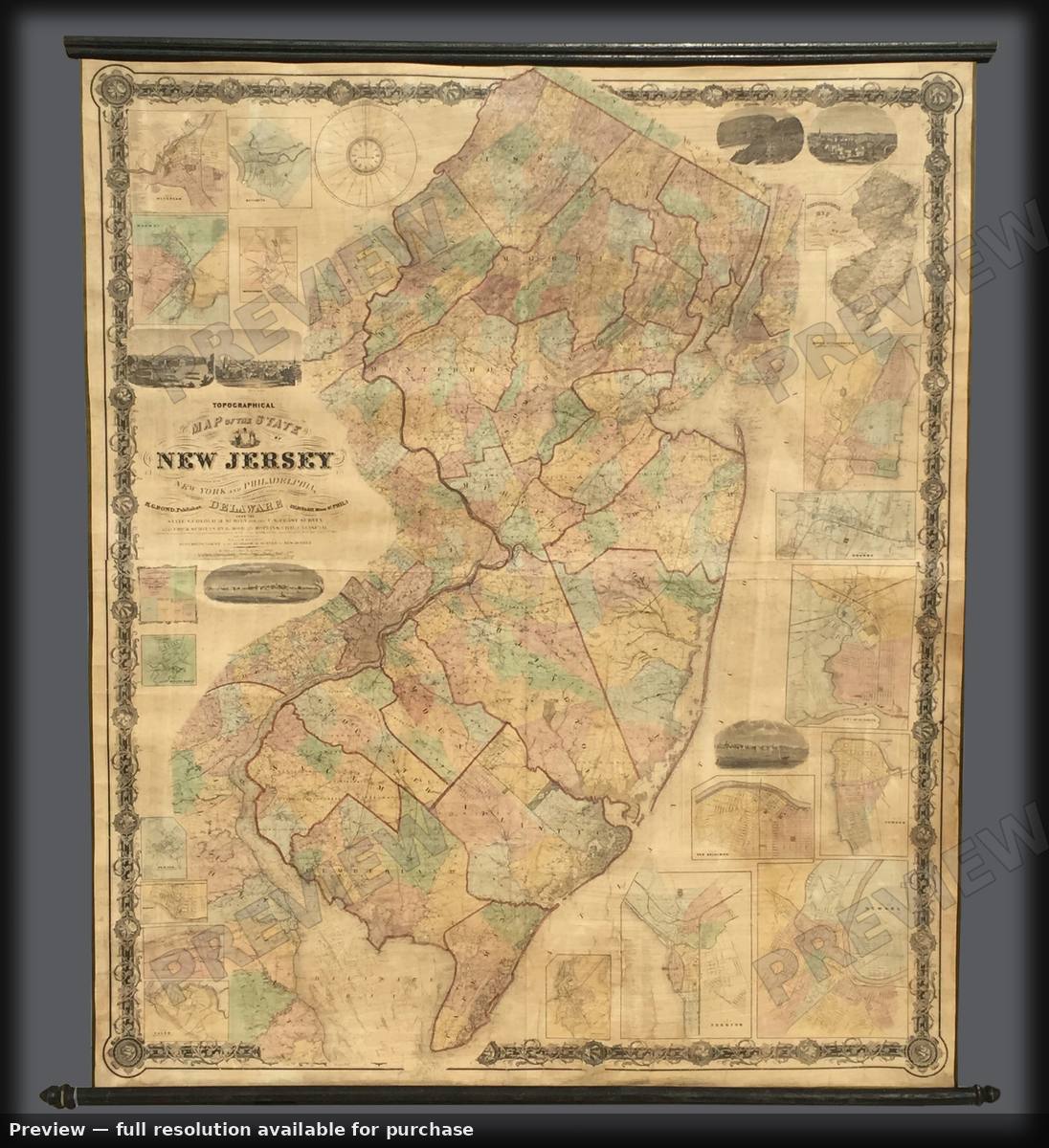 Antique map: New Jersey 2, 1860, 1860