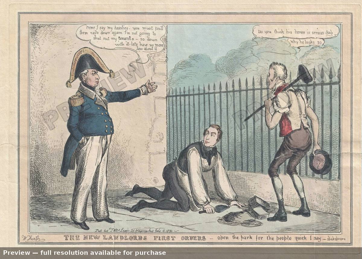 Antique map: New Landlord, 1830, 1830