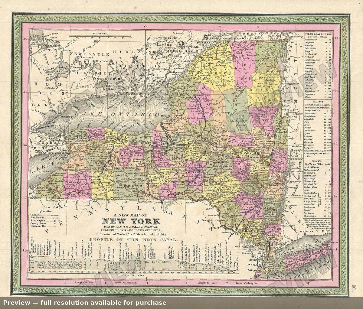 Antique map: New New York, 1849, 1849