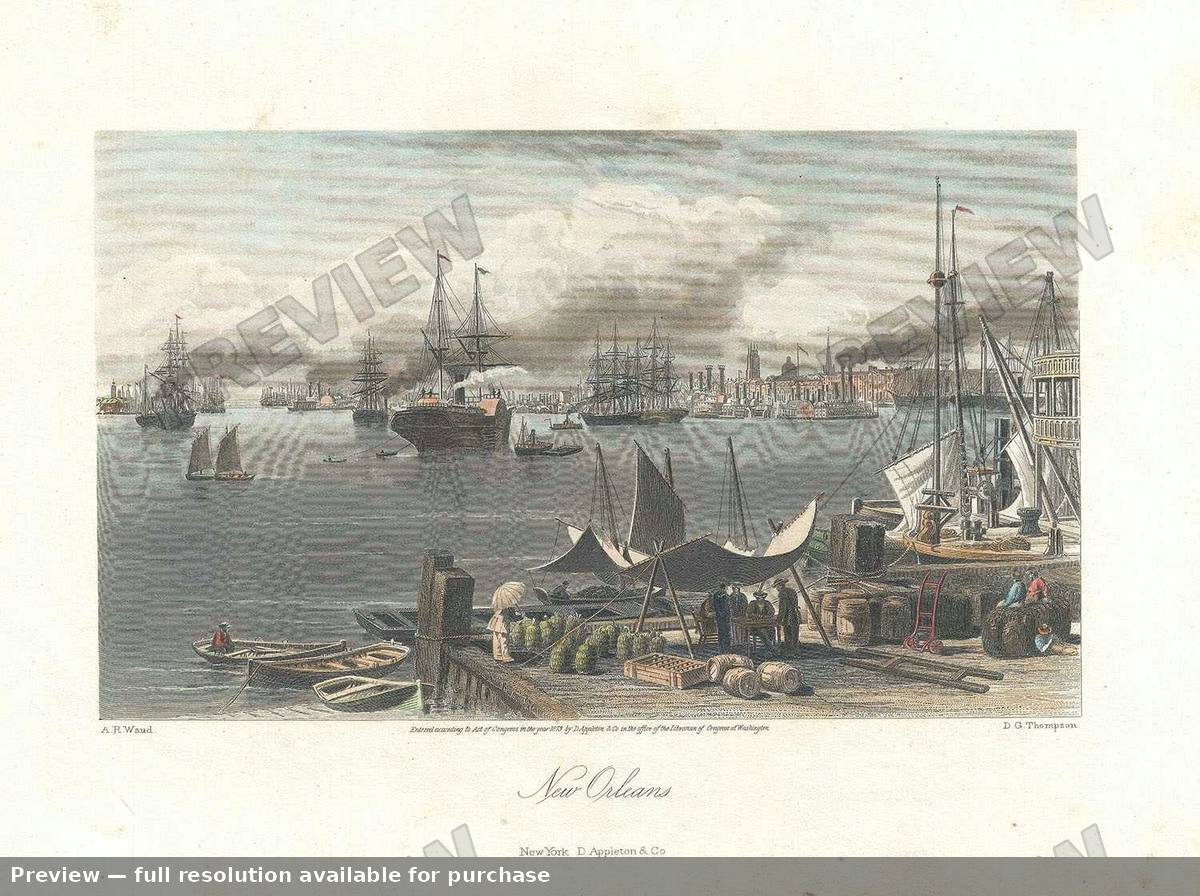 Antique map: New Orleans, 1873
