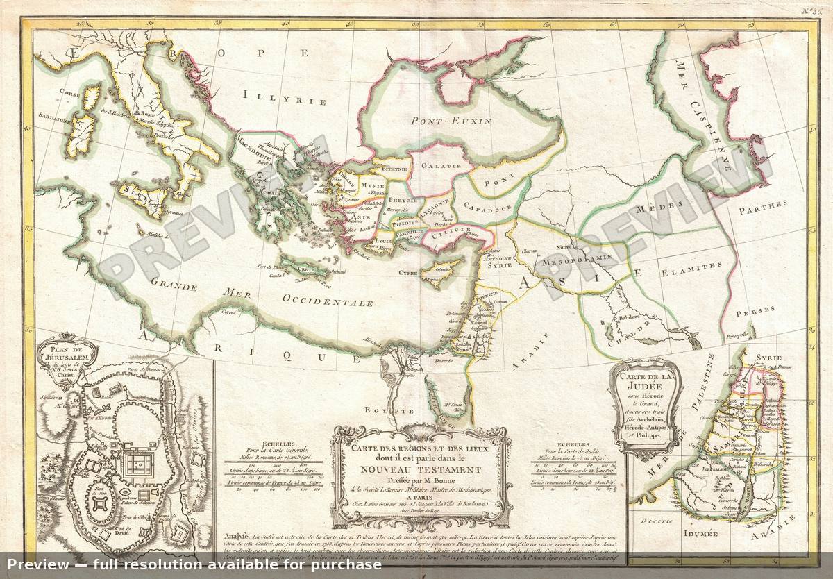 Antique map: New Testament, 1771, 1771