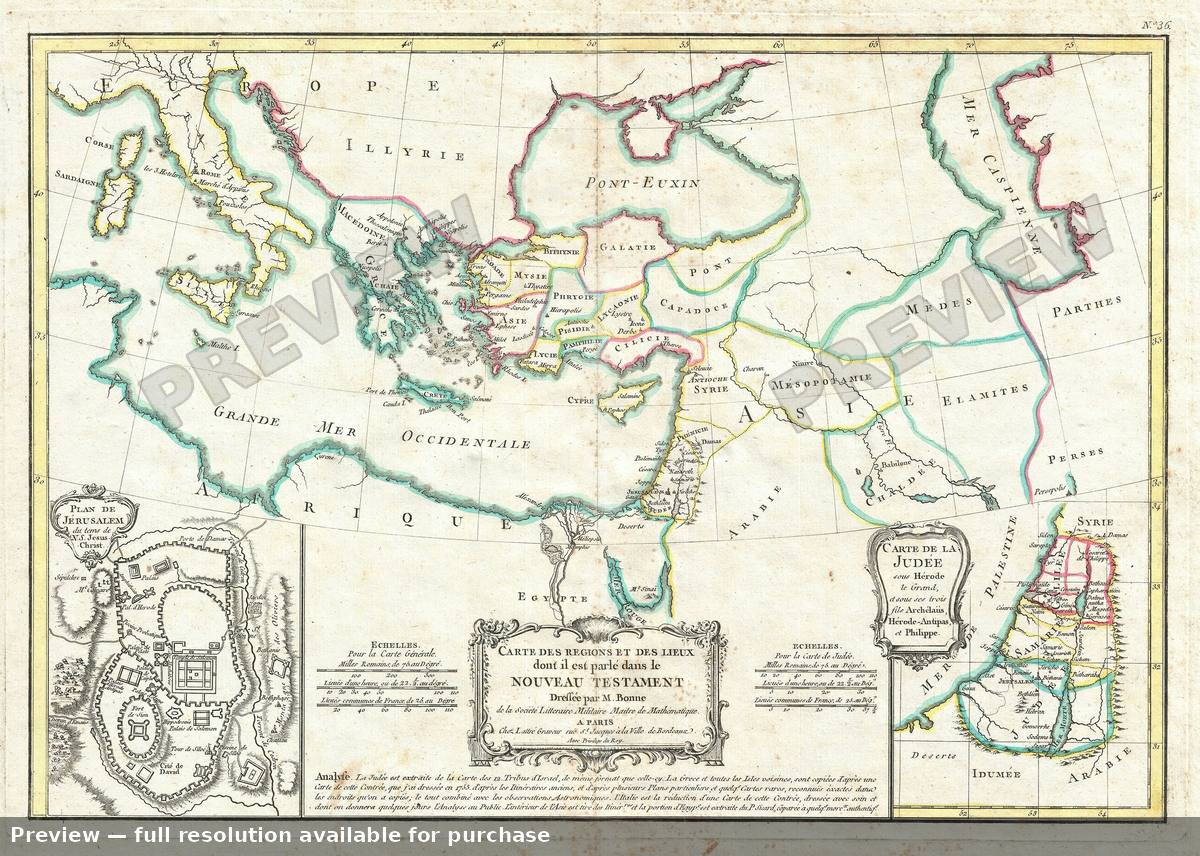 Antique map: New Testament, 1783, 1783