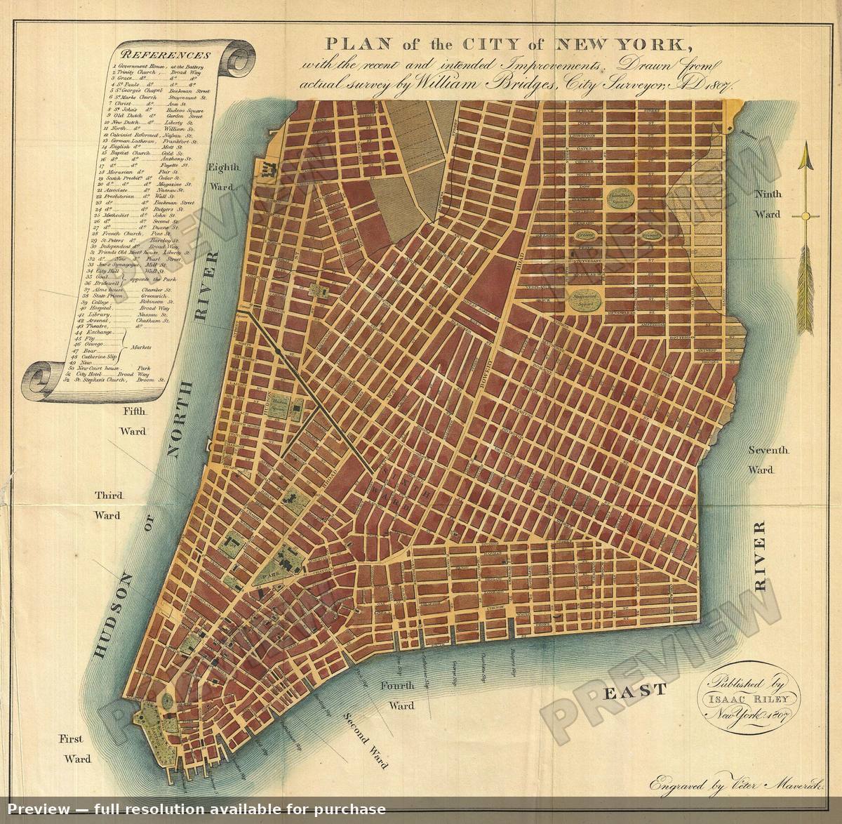 Antique map: New York, 1871, 1871