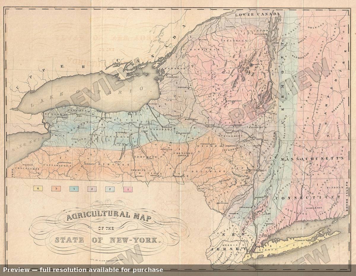 Antique map: New York, 1846, 1846