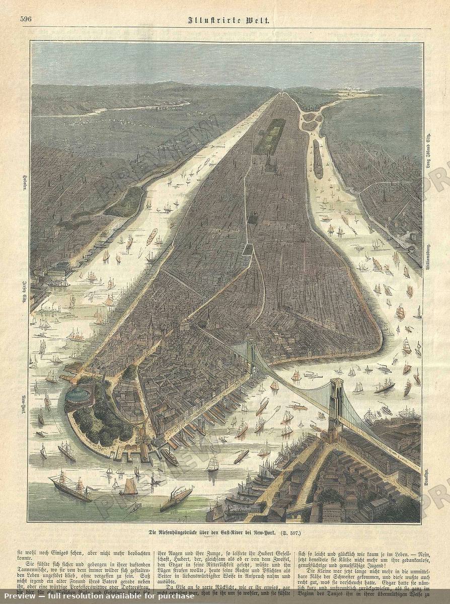 Antique map: New York, 1885, 1885