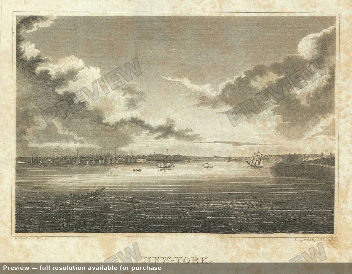 Antique map: New York, 1828