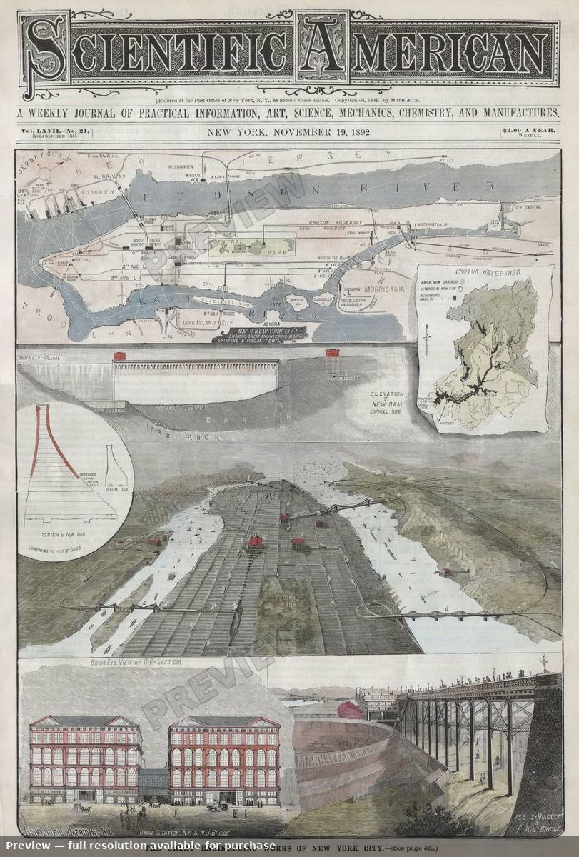 Antique map: New York, 1892, 1892
