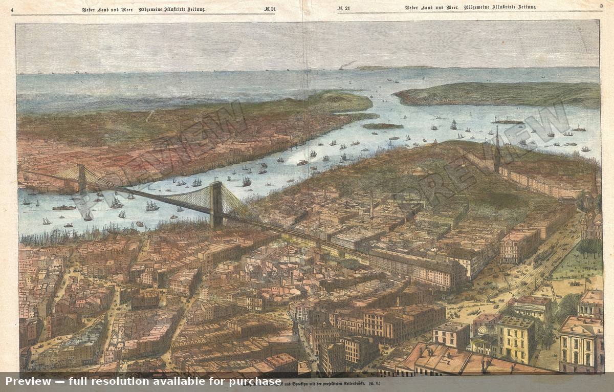 Antique map: New York, 1883, 1883