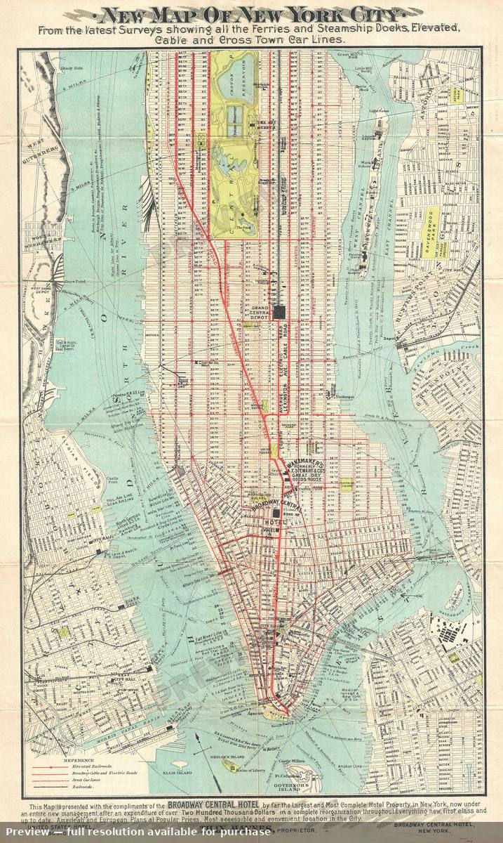 Antique map: New York 2, 1900, 1900