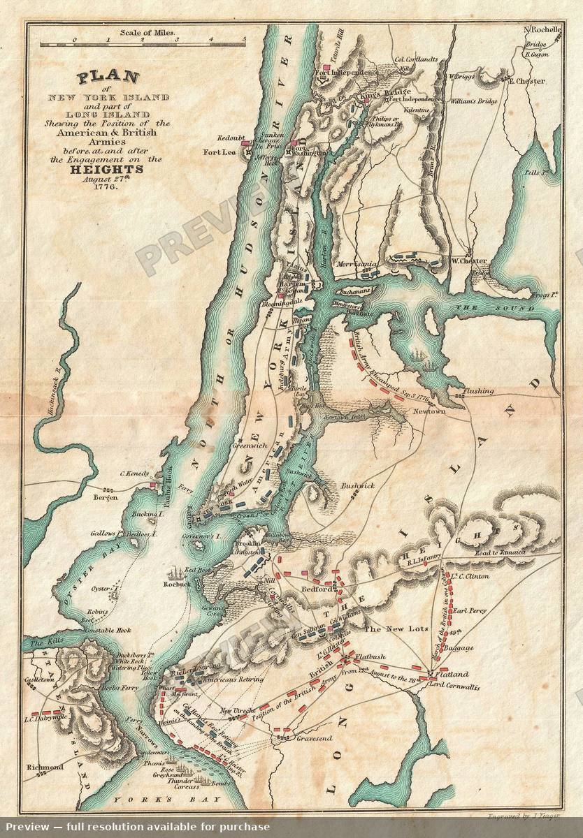 Antique map: New York City, 1832