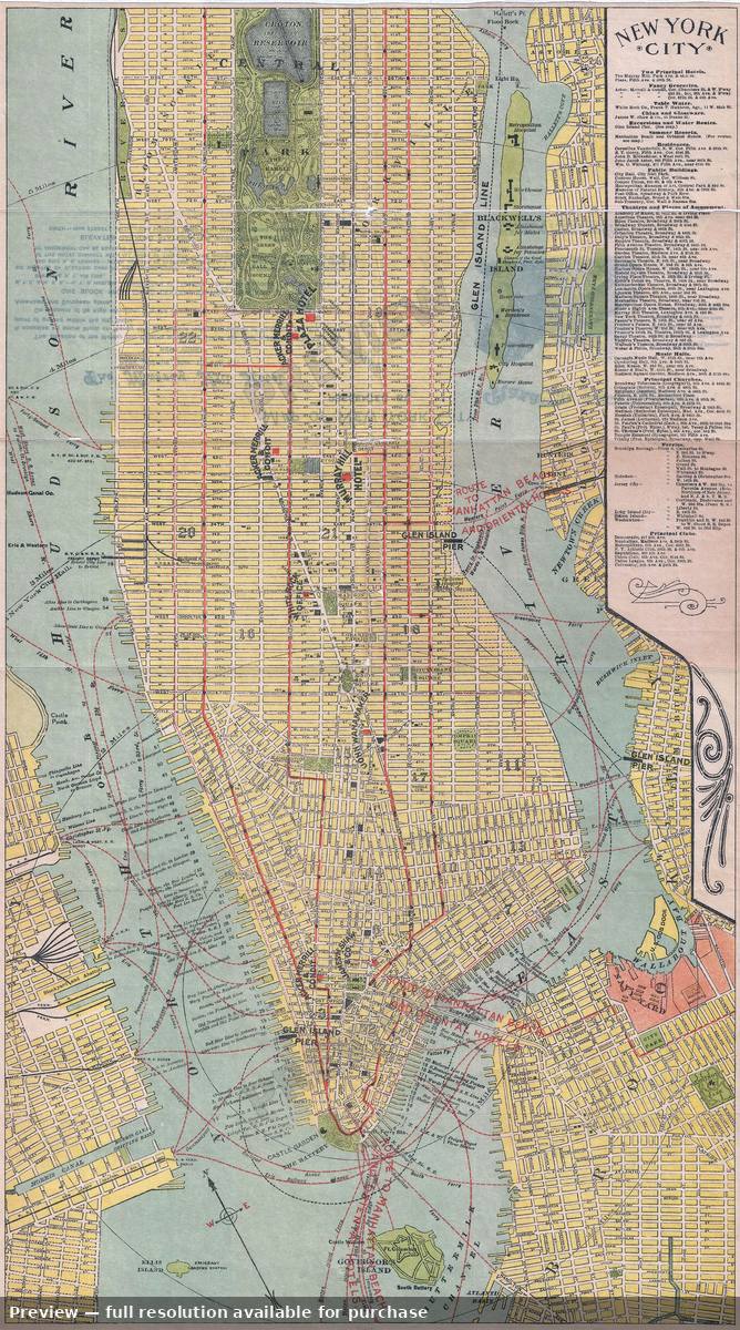 Antique map: New York City, 1894, 1894